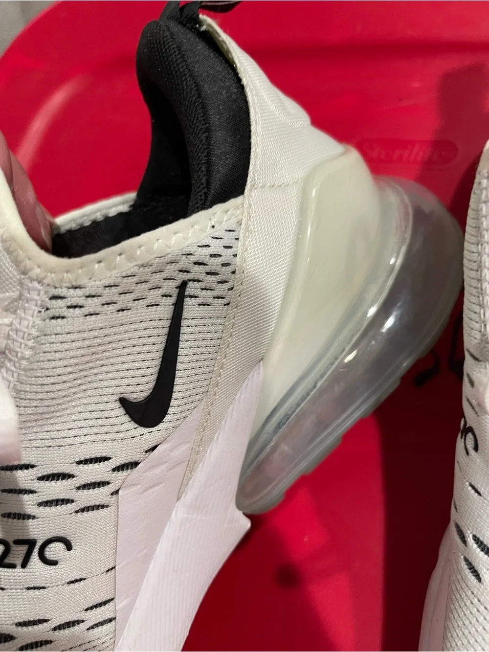 Nike Kids Air Max 270 White and Black Youth Sneakers